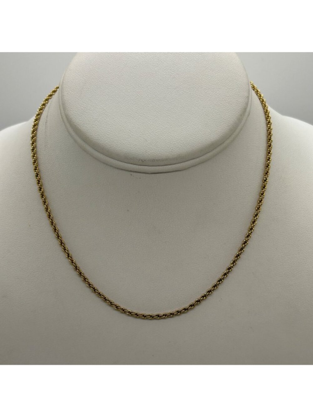 Vintage Napier Gold Tone Rope Chain Necklace 15" Signed Choker Twisted Retro - Picture 2 of 12